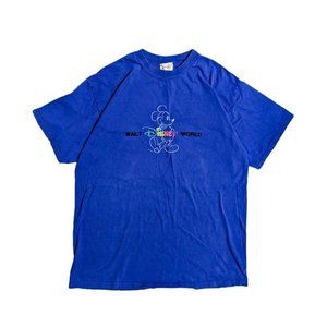 Vintage 90s Walt Disney World Embroidered T-shirt made in USA
